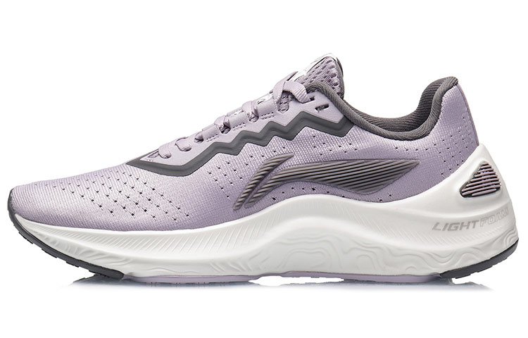 Li Ning Arashi Cushioning Slip Resistant Abrasion Resistant Low top Running Shoes Women's Raspberry Purple