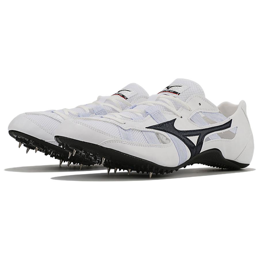 Mizuno Slip Resistant Abrasion Resistant Low top Sprint Running Shoes Unisex White