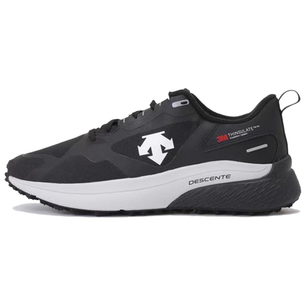 DESCENTE Cushioning Slip Resistant Low top Running Shoes Unisex Black White