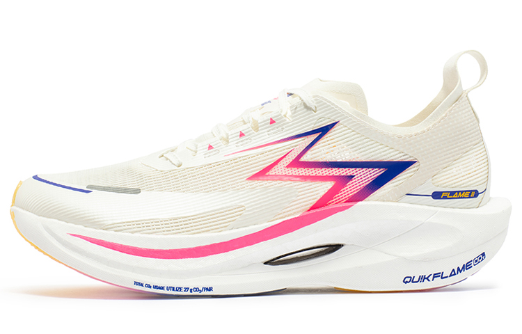 361° Feiran 2.5 Asian Games full-length carbon plate, marathon racing track and field training, soft elastic shock absorption, non-slip, wear-resistant, breathable, lightweight and rebound, low-cut running shoes, same style for men and women, pink and white