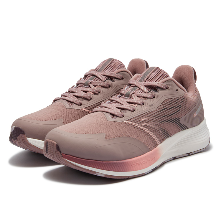 361° Cushioning Slip Resistant Abrasion Resistant Low top Casual Running Shoes Women’s Pink White