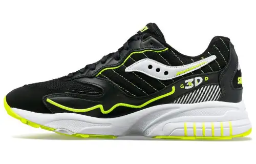 Saucony 3D Grid Hurricane Black Acid Yellow