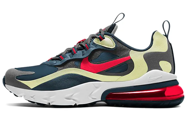 Nike Air Max 270 React 'Iron Grey Lime Crimson' Gs