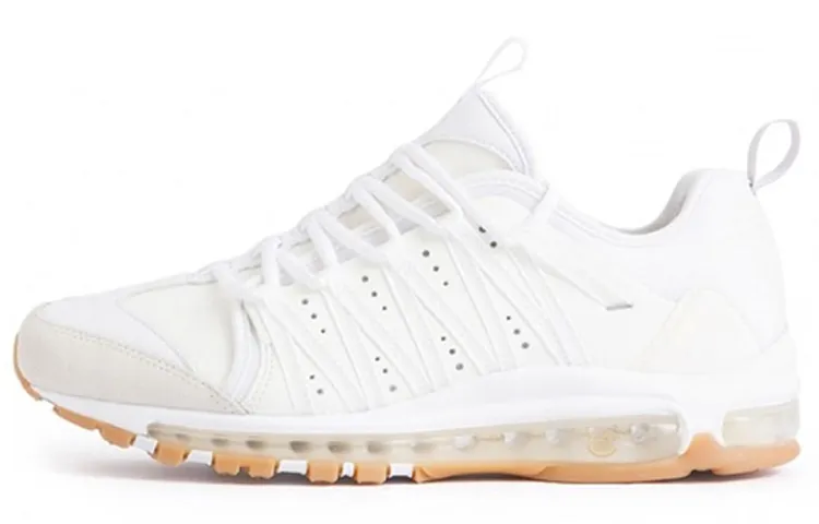 Nike x CLOT Air Max 97 Low top Air Cushion Casual Running Shoes Unisex Pure White