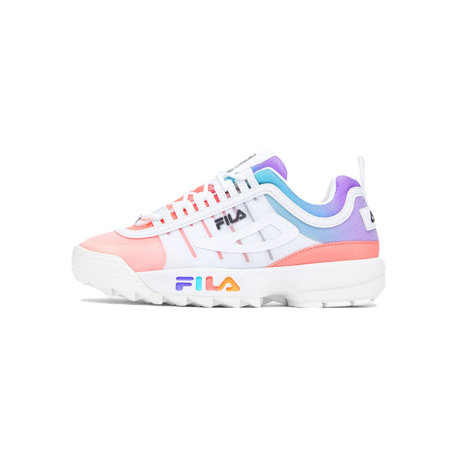 FILA Disruptor Cushioning Lightweight Low top Running Shoes Women's White Red