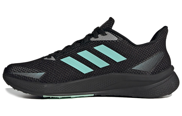 Adidas X9000l1 Mesh Cushioning Slip Resistant Breathable Low top Running Shoes Women's Black Green Silver