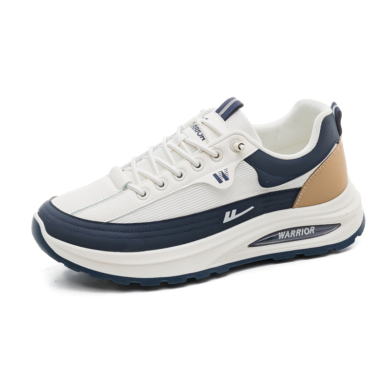 Warrior Fashion Trend Slip Resistant Height Increasing Low top Running Shoes Men’s Beige Blue Khaki