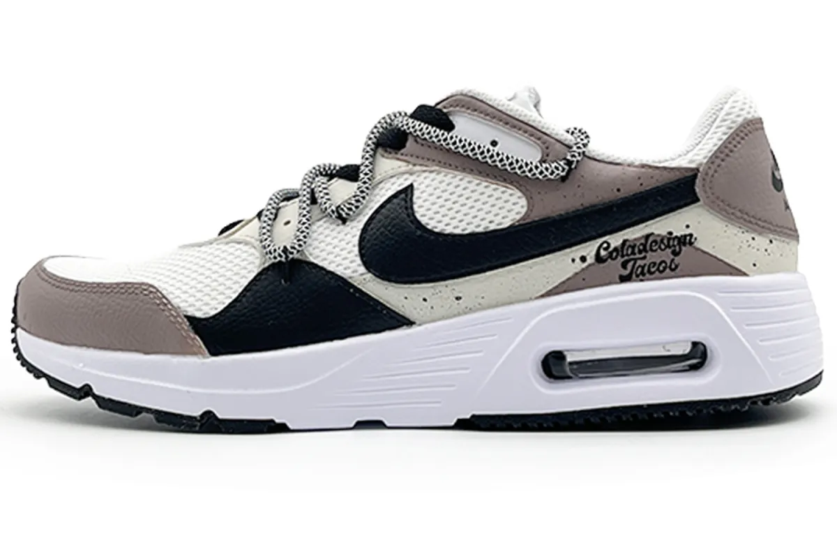 Nike Air Max SC Abrasion Resistant Low top Running Shoes Men's White Gray