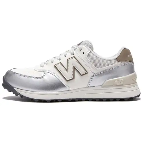 New Balance NB 574 Comfortable Low top Running Shoes Women's Silver White