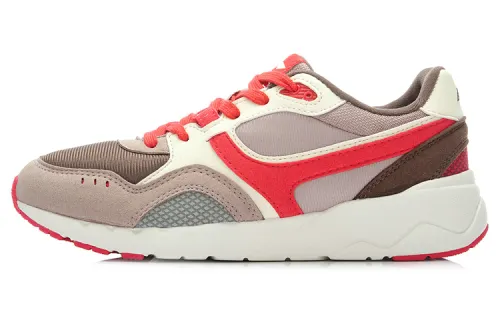 Li Ning Brilliant 96 Classic Low top Running Shoes Women's Brown Umber Red