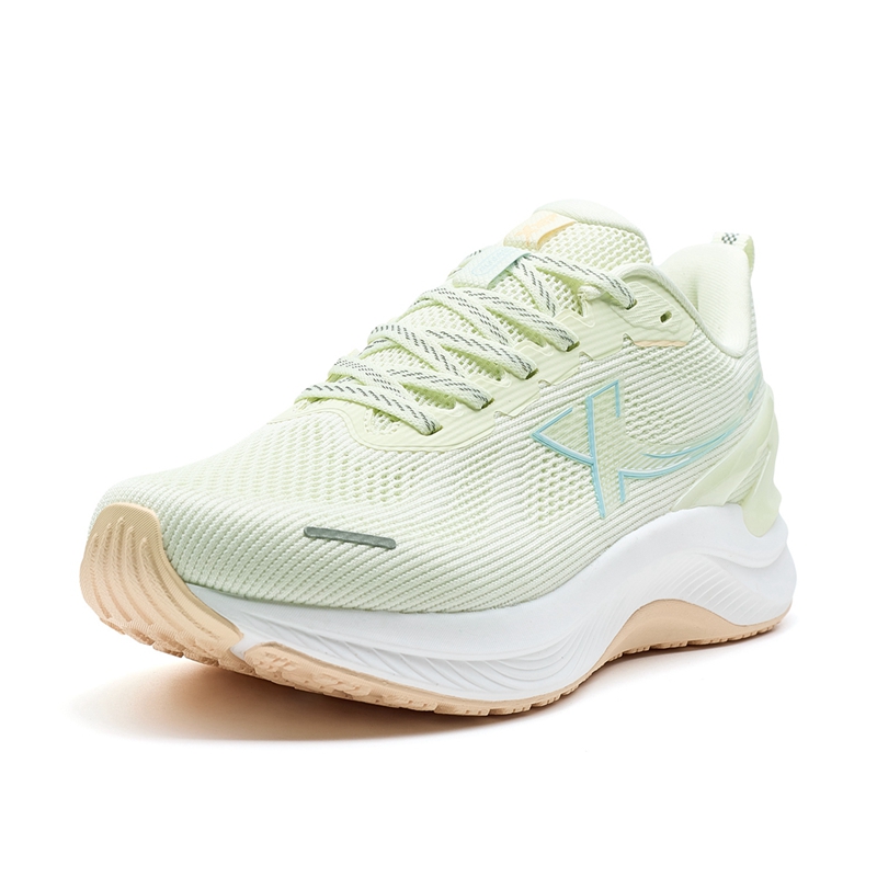 XTEP Ride ET Running Shoes Women’s Low Top Cream Yellow Green/Sail White