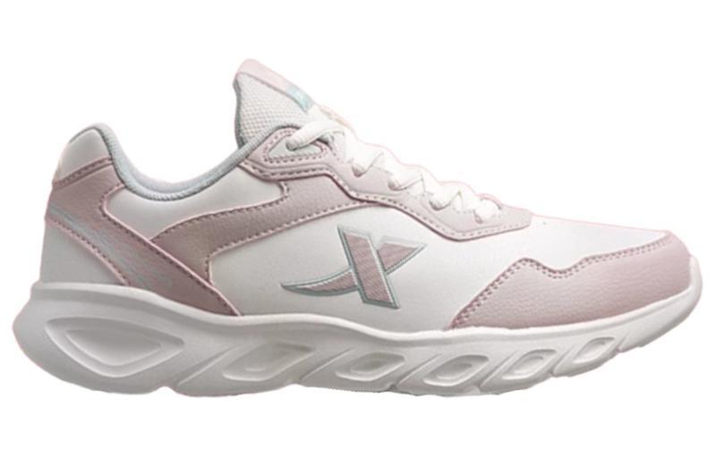 XTEP Cushioning Abrasion Resistant Cushioning, Wear Resistant Low top Running Shoes Women’s White Pink
