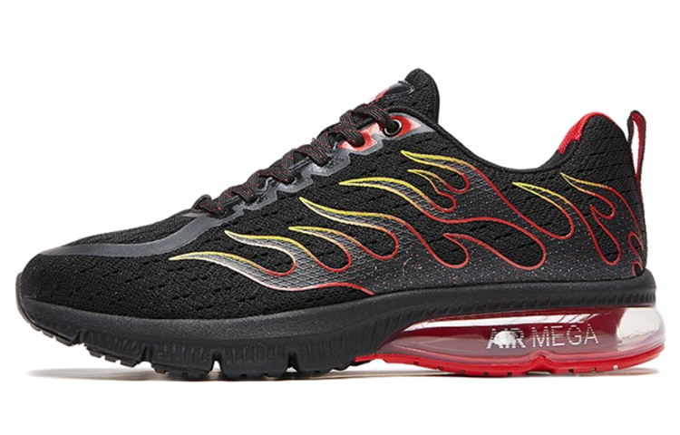 XTEP Cushioning Slip Resistant Abrasion Resistant Breathable Lightweight Low top Running Shoes Men’s Black Yellow