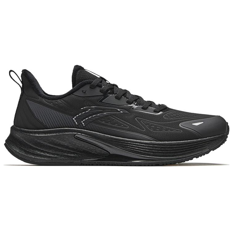 Anta Rocket 6.0 Fabric Abrasion Resistant Coverage Rebound Low top Casual Running Shoes Men’s Black Gray