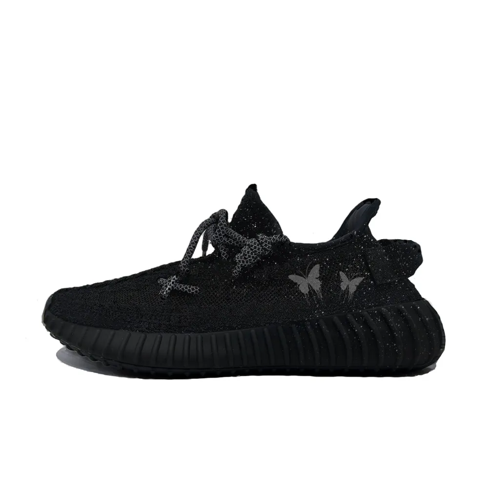 Adidas Originals Yeezy Boost 350 V2 Baby's Breath Starry Sky Butterfly Fabric Cushioning Abrasion Resistant