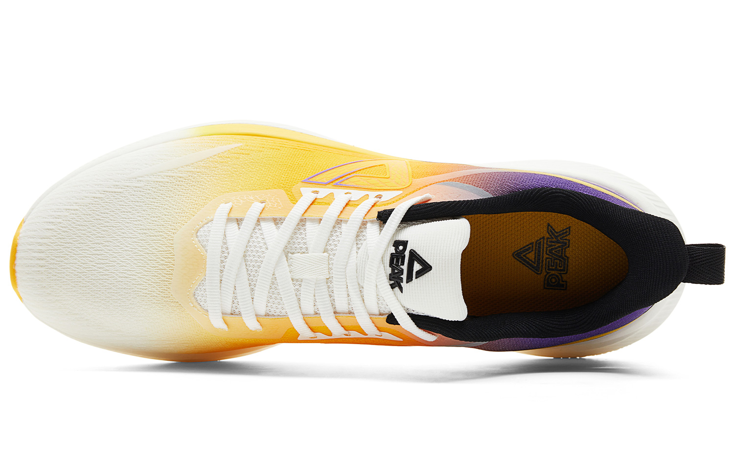 PEAK Running Shoes Men’s Low Top White Yellow Purple