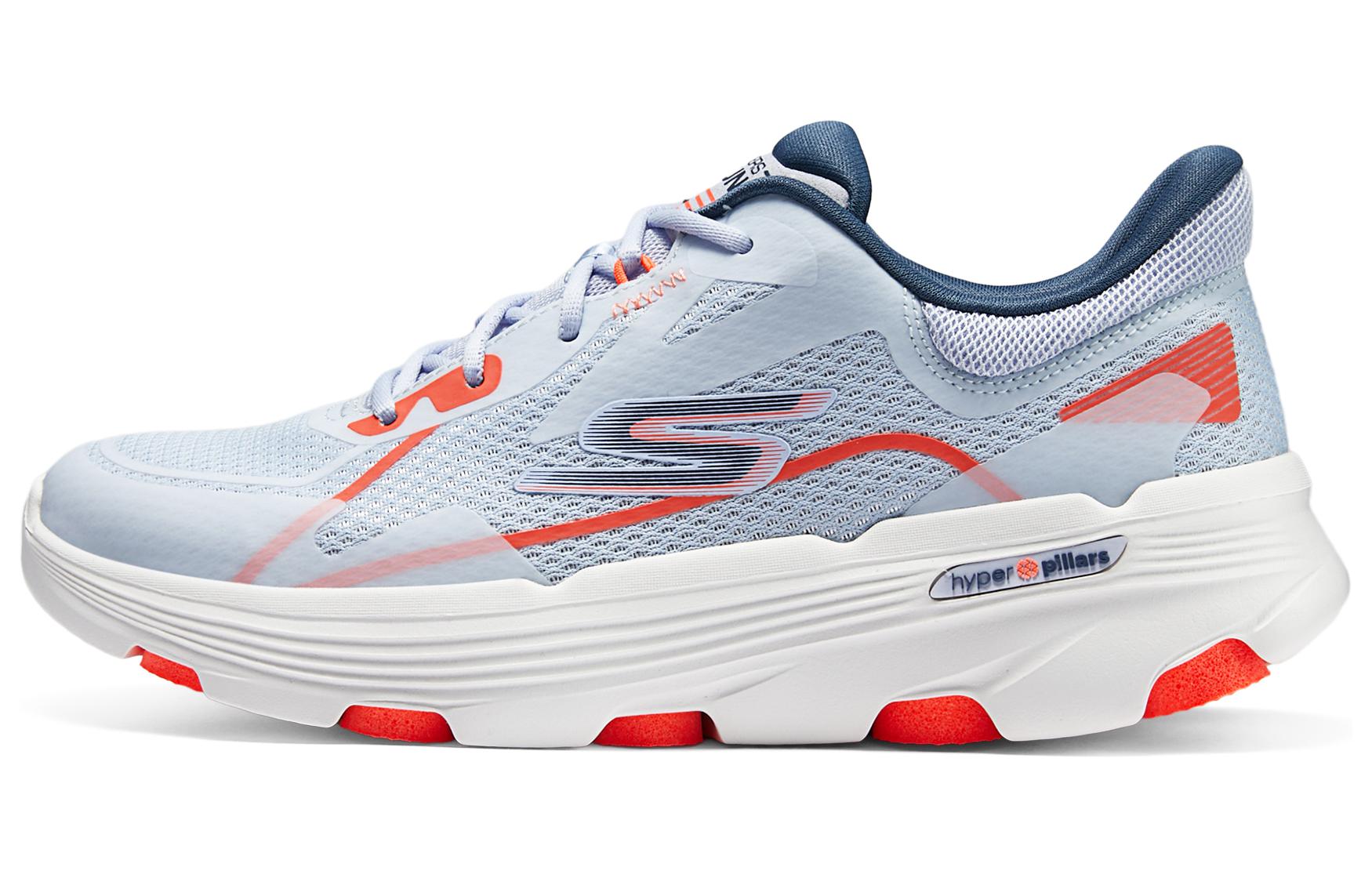 Skechers Synthetic Leather Cushioning, Wear Resistant Low top Casual Running Shoes Women’s Blue Orange