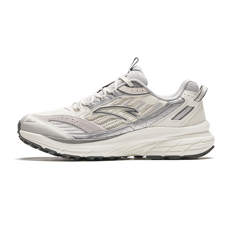 Anta AT957 Low top Casual Running Shoes Men's White Gray Silver