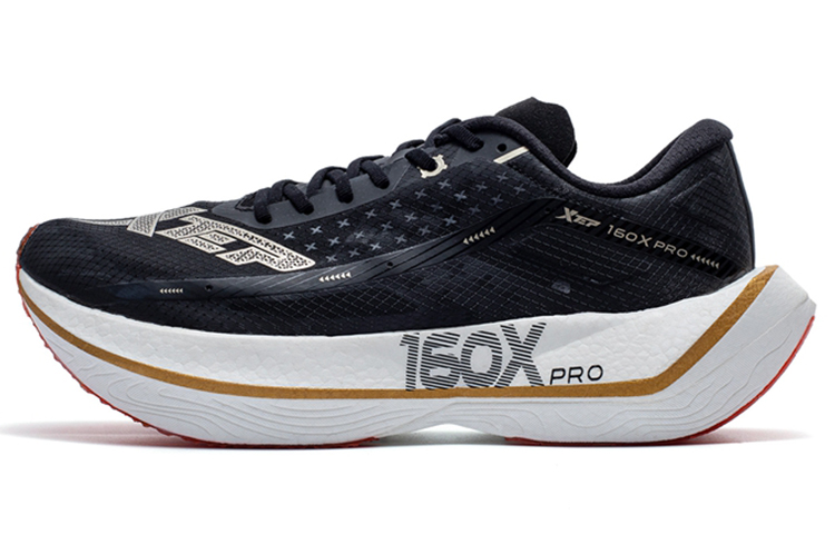 XTEP 160X 2.0 Pro Fabric Cushioning Slip Resistant Abrasion Resistant Breathable Low top Running Shoes Men’s Black