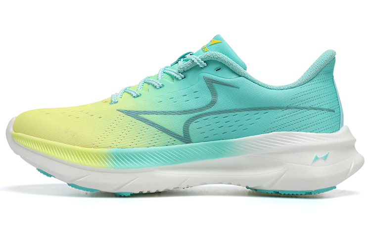 HEALTH Flowing Shadow Fashion Cushioning Slip Resistant Breathable Low top Marathon Sprint Running Shoes Unisex Lemon