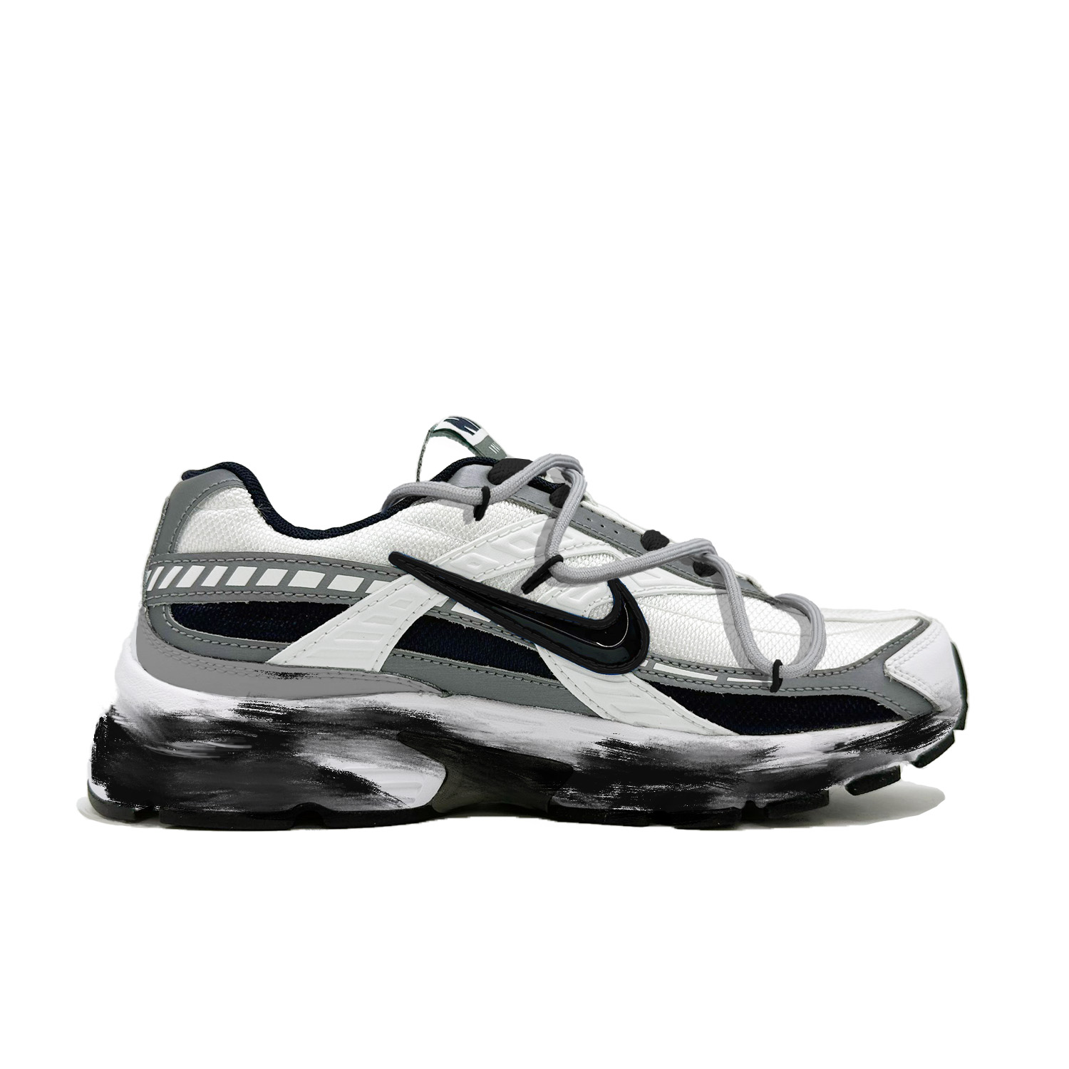 Nike Initiator Cow Split Leather Abrasion Resistant Low top Casual City Commuting Running Shoes Men’s Black