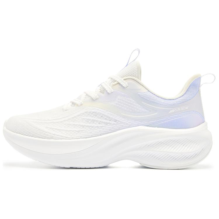 QIAODAN Abrasion Resistant Breathable Height Increasing Low top Casual Sprint Running Shoes Women’s Beige Purple
