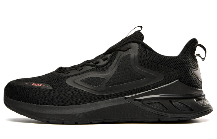 PEAK Breathable Low top Running Shoes Men’s Black Mesh Cushioning
