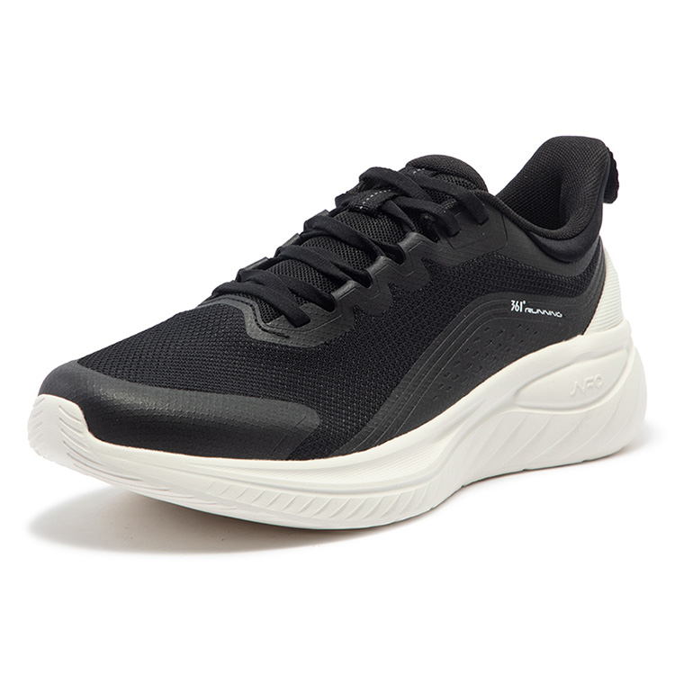 361° Slip Resistant Abrasion Resistant Low top Running Shoes Men’s Black White