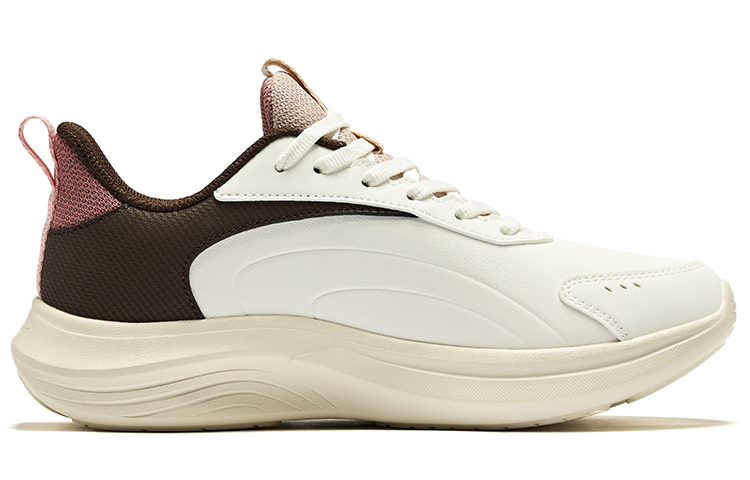 Erke Cushioning, Wear Resistant Low top Running Shoes Women’s Microcrystal White Dark Sandalwood