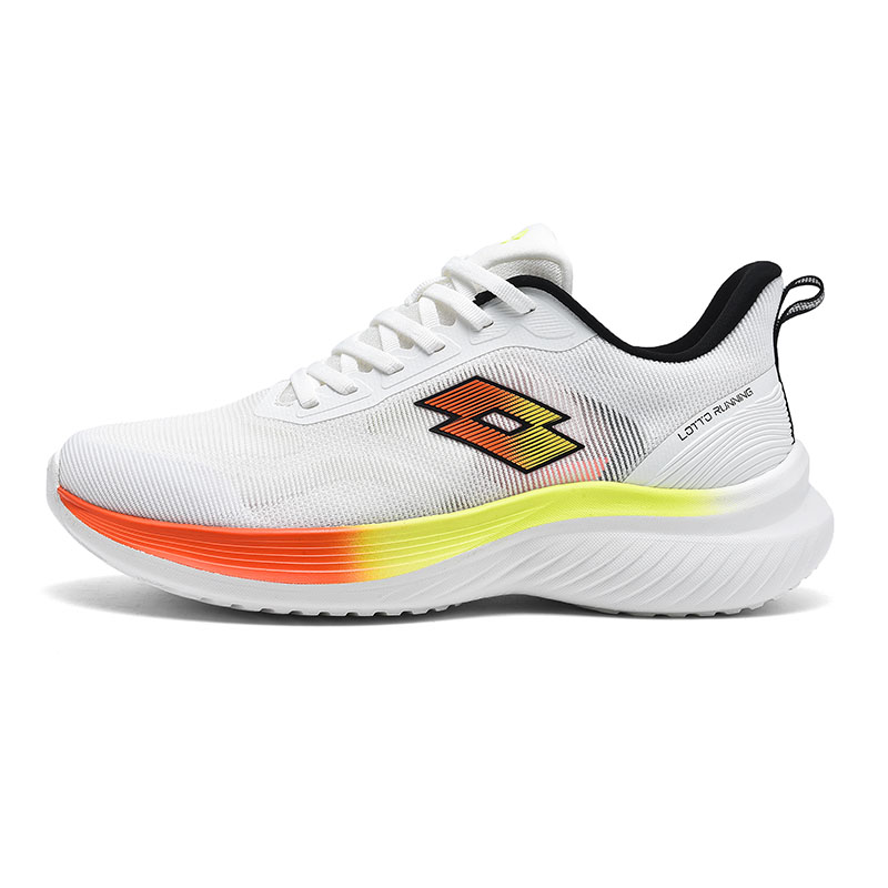 LOTTO White Horse 1.0 Fabric Abrasion Resistant Lightweight Rebound Low top ETPU Sole Running Shoes Men’s White