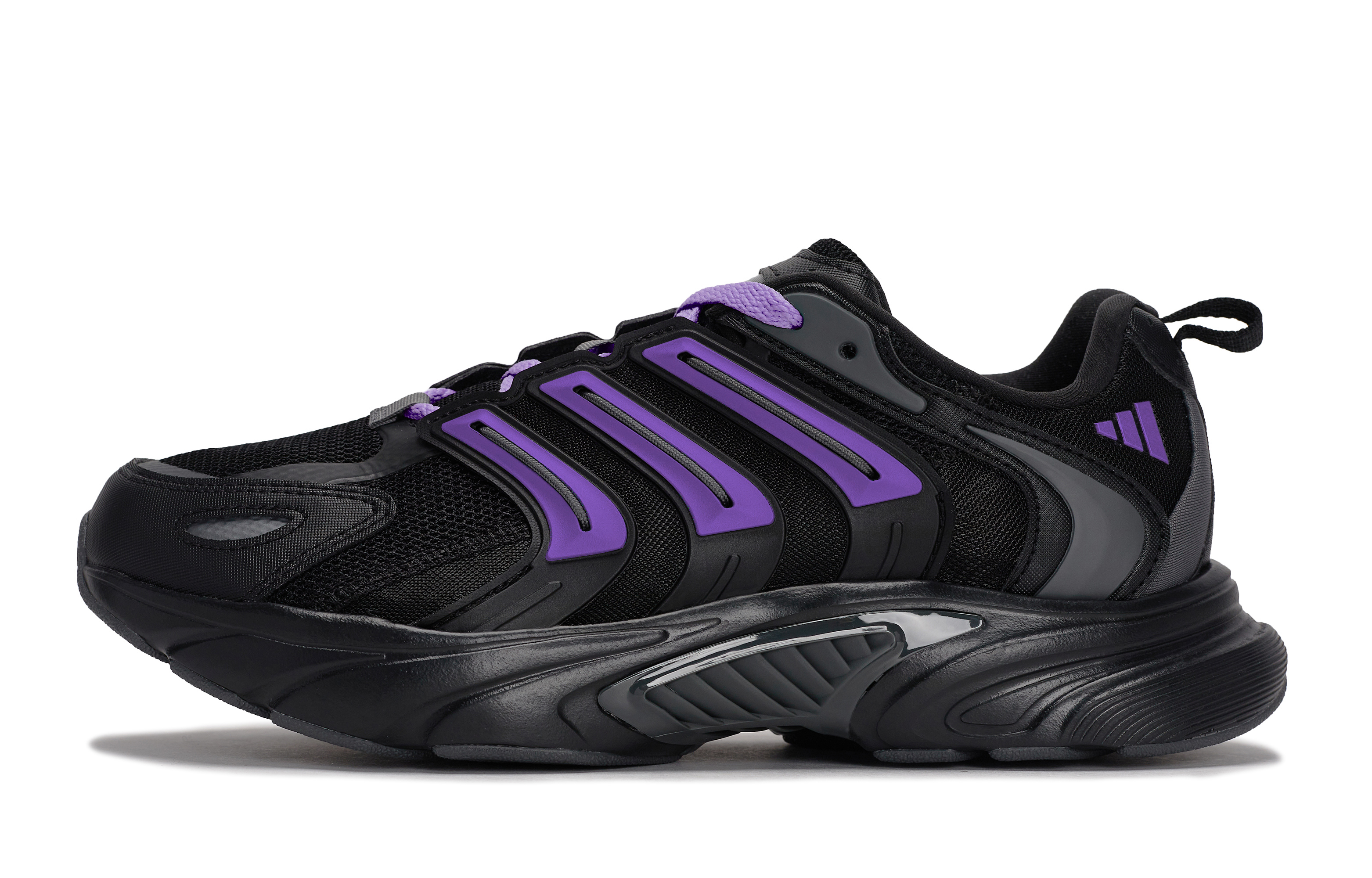 Adidas CLIMACOOL BOUNCE Slip Resistant Abrasion Resistant Low top Running Shoes Unisex Black Purple