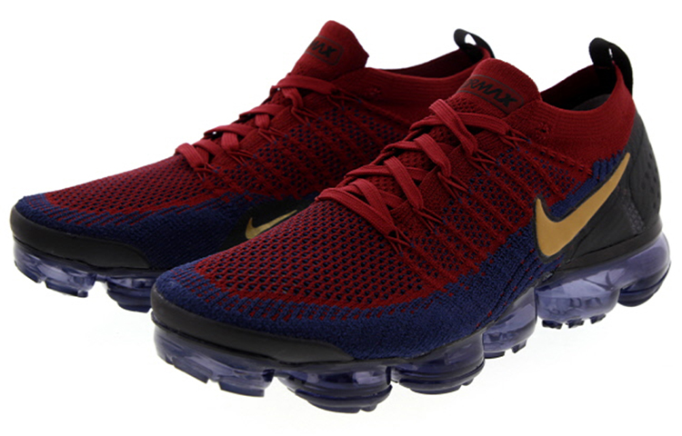 Кроссовки Nike VaporMax Flyknit 2 Air (красный / черный) — Красный / чёрный — фото 3