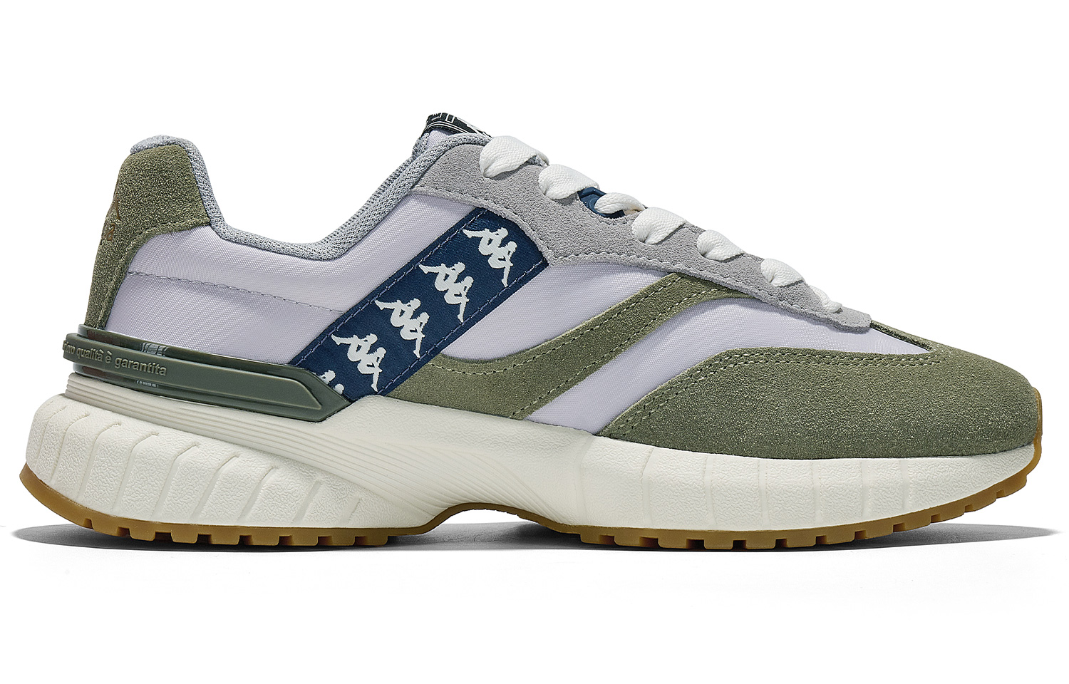 Kappa Slip Resistant Low top Running Shoes Unisex Gray Green