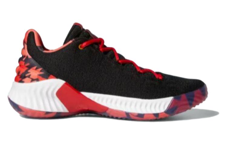 Adidas Pro Bounce 2018 Abrasion Resistant Breathable Low top Running Shoes Unisex Black Red