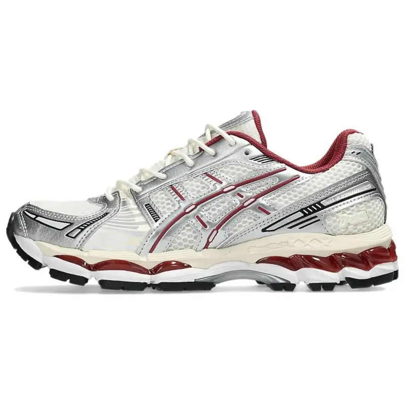 ASICS GEL Kayano 12.1 Abrasion Resistant Low top Casual Running Shoes Unisex Beige Silver