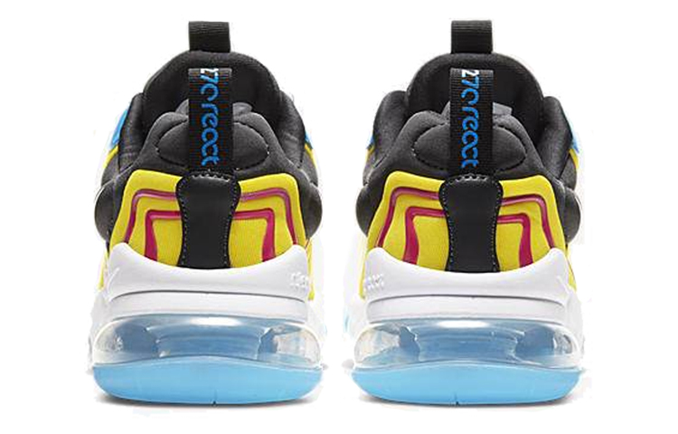Кроссовки Nike Air Max 270 React 2020 (сине-желтые) — фото 4