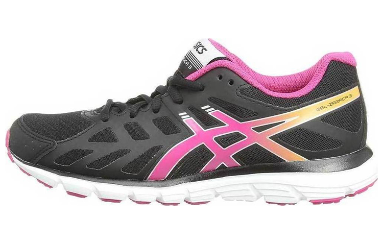 Asics Gel Zaraca 3 Abrasion Resistant Low top Running Shoes Women's Black Pink