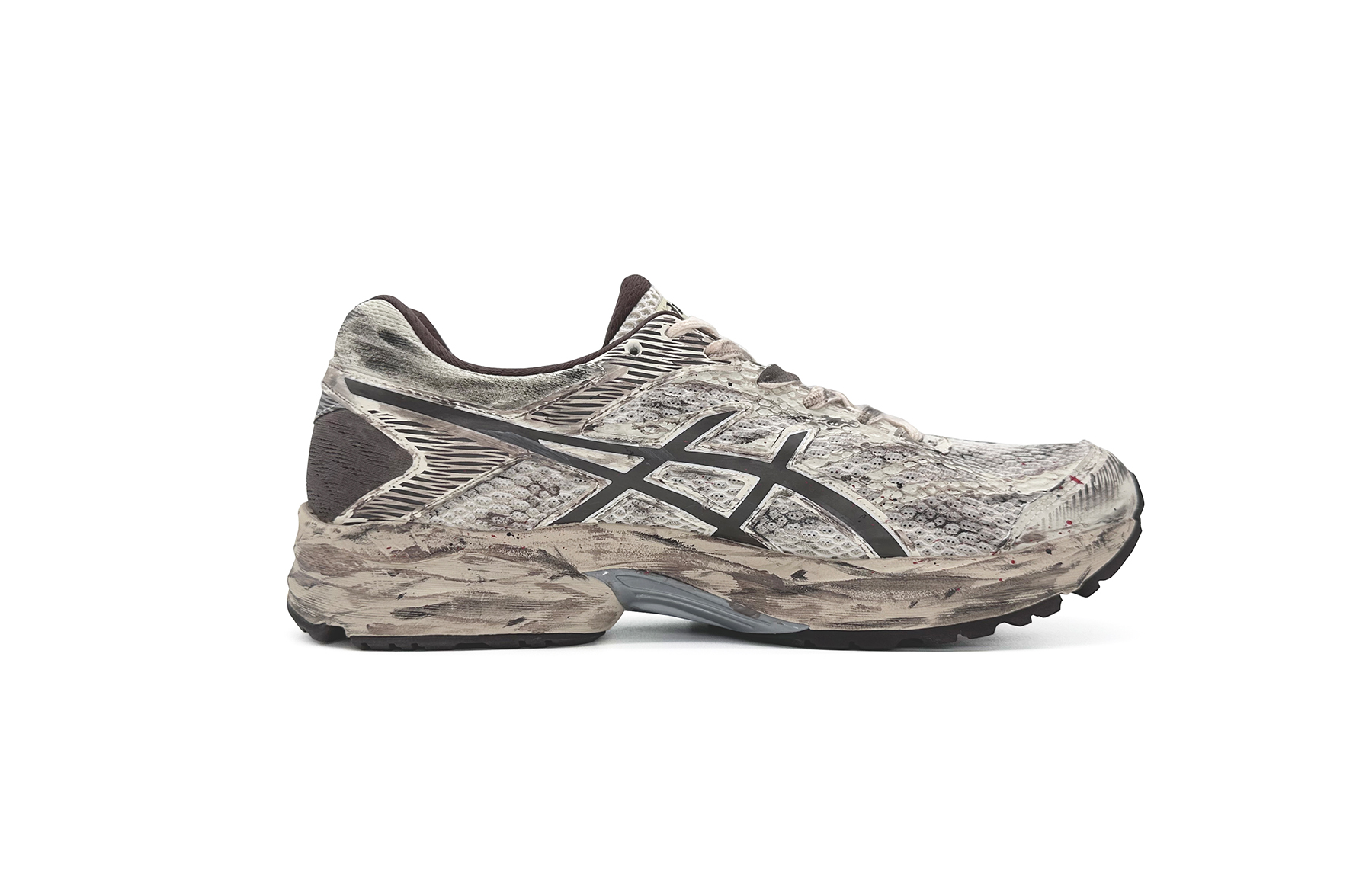 Asics Gel Flux 4 Slip Resistant Low top Running Shoes Unisex Beige Brown