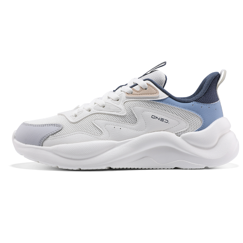361° Breathable, Abrasion Resistant, Lightweight Low top Sprint Running Shoes Men’s White Blue