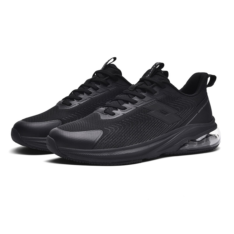 LOTTO Cushioning Rebound Impact Resistant Abrasion Resistant Breathable Low top Casual Running Shoes Men’s Black