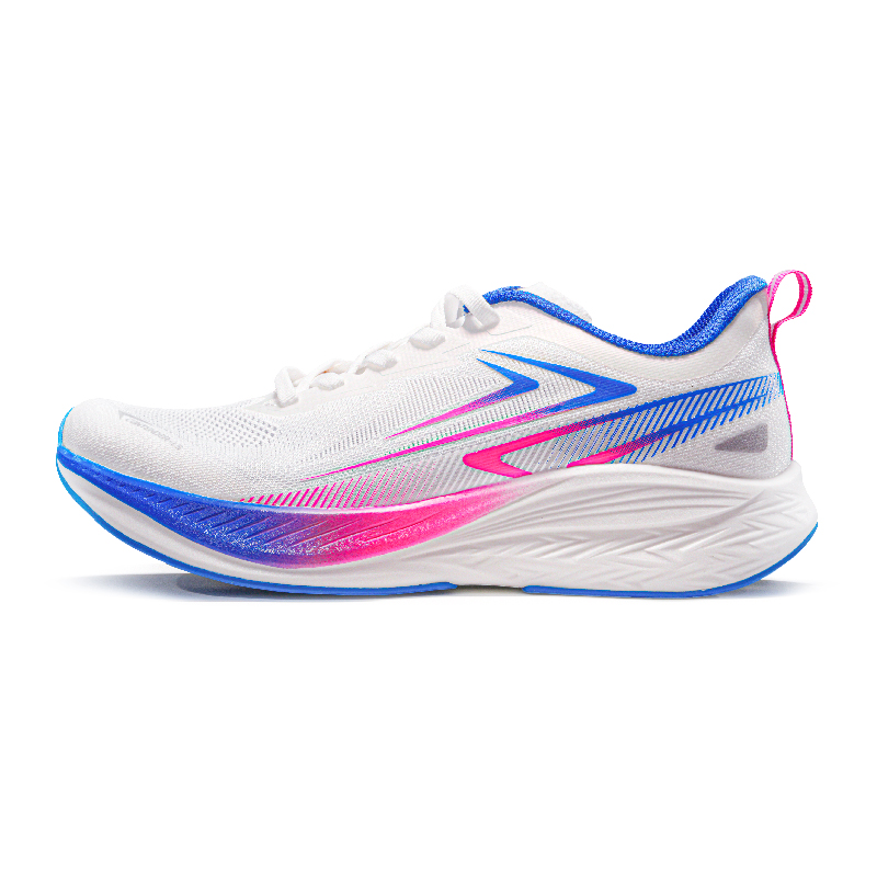 VICTORY LIGHT Cushioning Slip Resistant Abrasion Resistant Breathable Rebound Low top Running Shoes Unisex White Blue