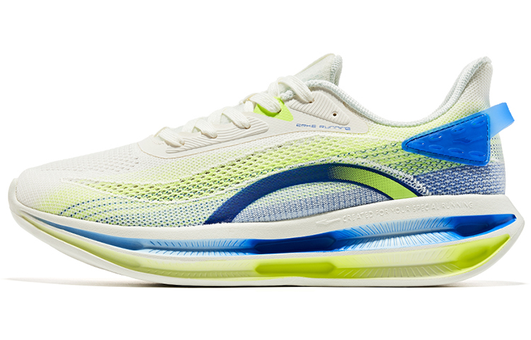 Erke Slip Resistant, Abrasion Resistant, Breathable Low top Running Shoes Men’s Beige White Blue