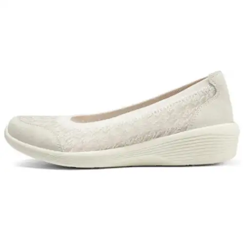 Skechers Arya Textile, Split Cow Leather Cushioning Abrasion Resistant Breathable Rebound Height Increasing Coverage