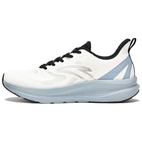 Anta Running Collection Fabric Cushioning Slip Resistant Low top Running Shoes Men's White Green