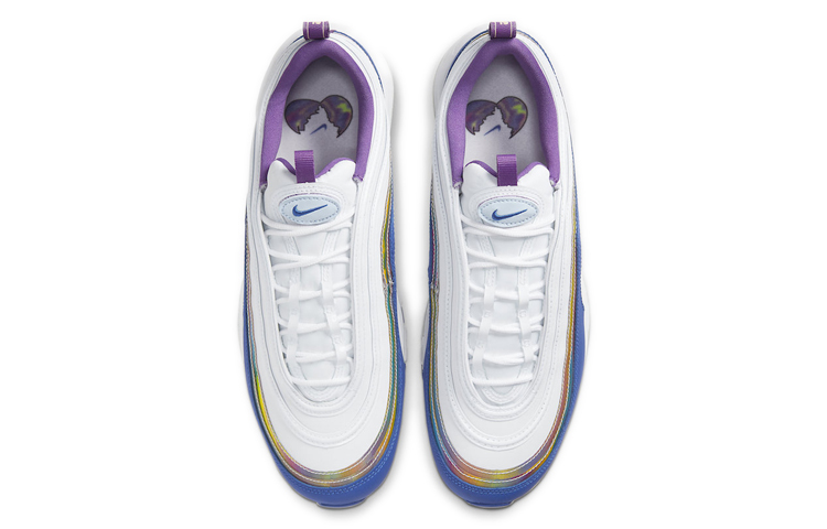 Кроссовки Nike Air Max 97 (бело-синие) — Белыйсиний — фото 4