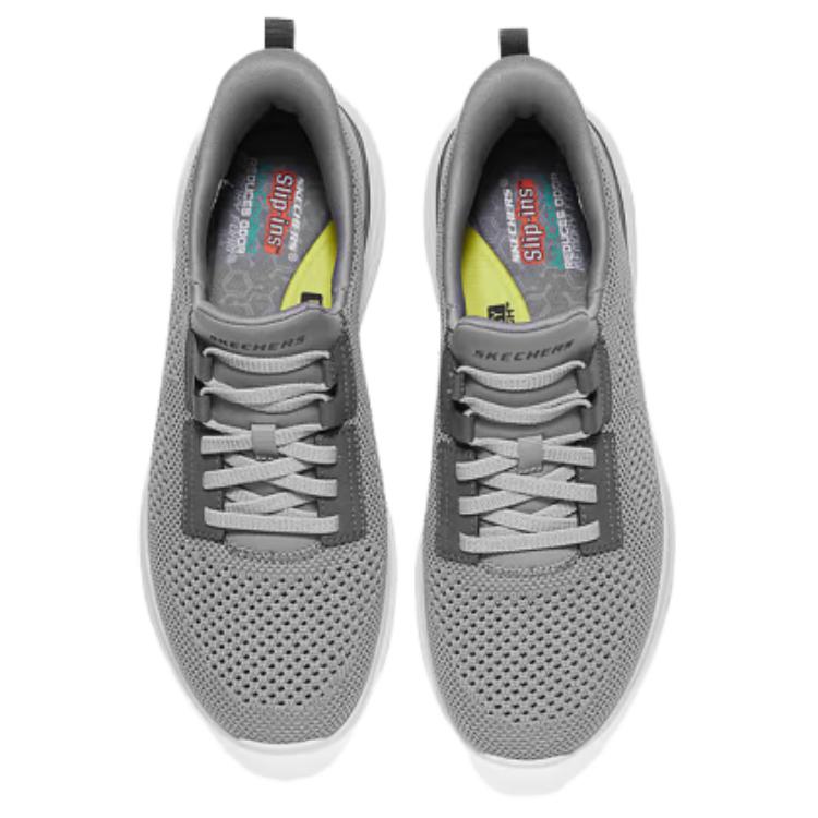 Skechers Abrasion Resistant Low top Running Shoes Men’s Light Gray