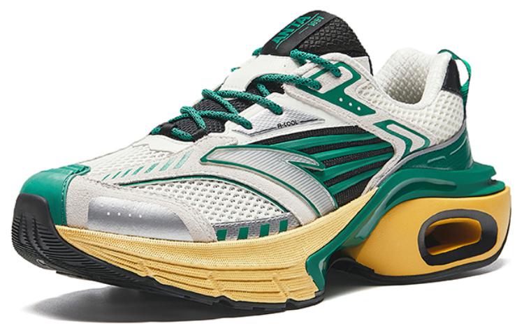 Anta Cushioning Slip Resistant Height Increasing Low top Nitrogen Technology Running Shoes Men’s White Green