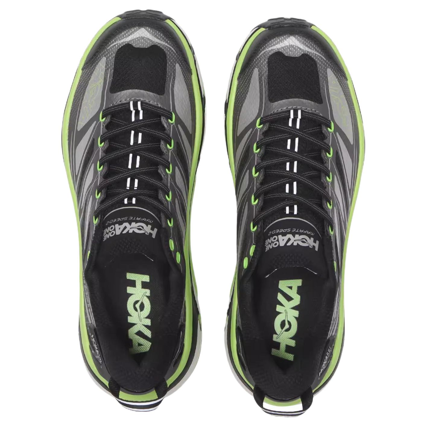 HOKA ONE ONE Mafate Speed 2 Slip Resistant Low top Casual Running Shoes Unisex Black Green