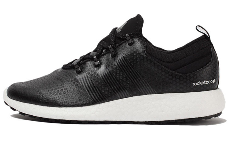 Adidas Rocket Boost Comfortable Abrasion Resistant Coverage Low top Running Shoes Men's Black