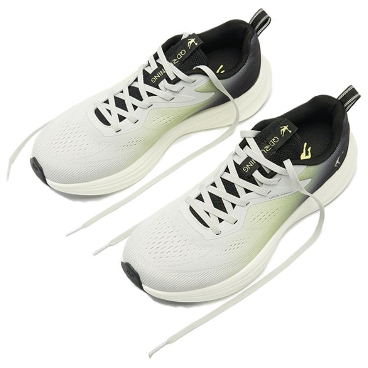 QIAODAN Abrasion Resistant Breathable Low top Casual Running Shoes Men’s Green Black